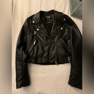Zara faux leather jacket
